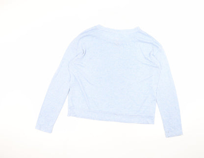 Womens UK Size S Disney Blue Basic T-Shirt