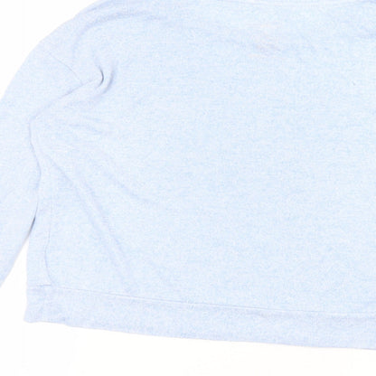 Womens UK Size S Disney Blue Basic T-Shirt