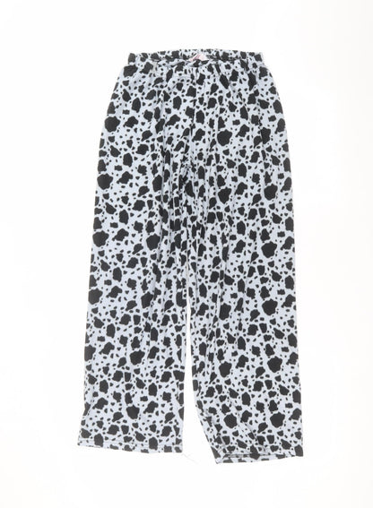 Secret Womens Blue Animal Print  Trousers  Size S L24 in