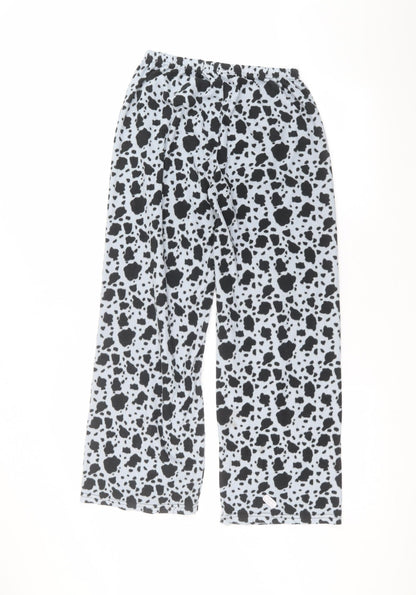 Secret Womens Blue Animal Print  Trousers  Size S L24 in