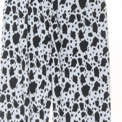 Secret Womens Blue Animal Print  Trousers  Size S L24 in