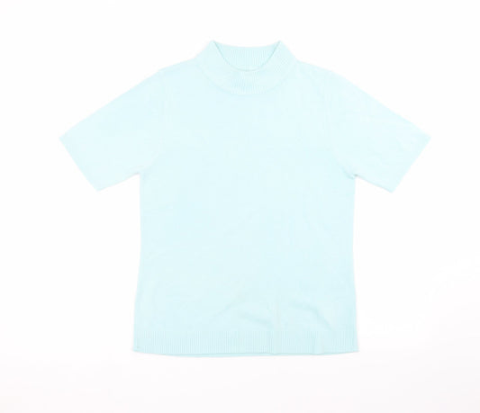 Womens UK Size 10 Damart Blue Basic T-Shirt
