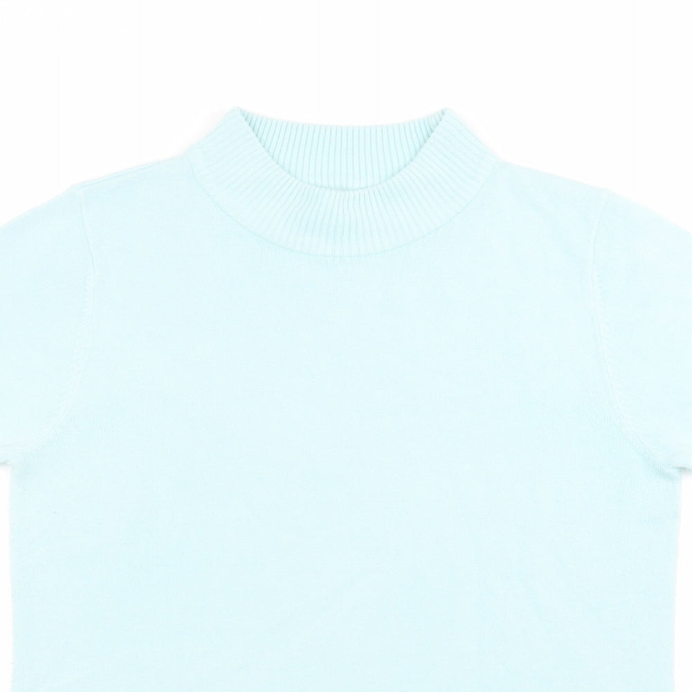 Womens UK Size 10 Damart Blue Basic T-Shirt