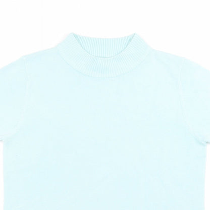 Womens UK Size 10 Damart Blue Basic T-Shirt