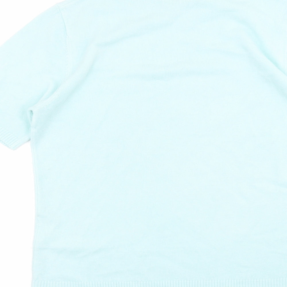 Womens UK Size 10 Damart Blue Basic T-Shirt