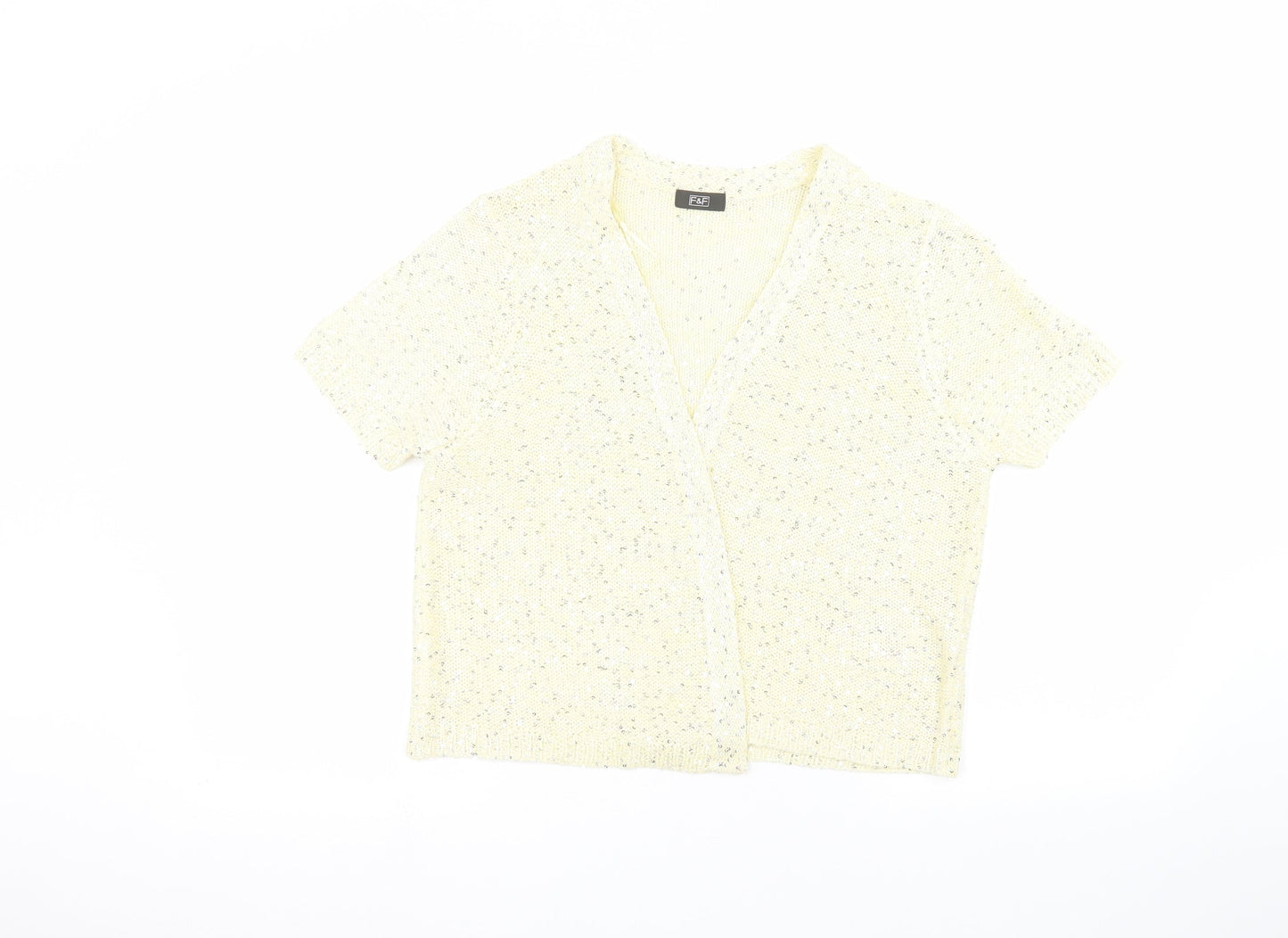 F&F Womens Yellow   Cardigan Jumper Size 16