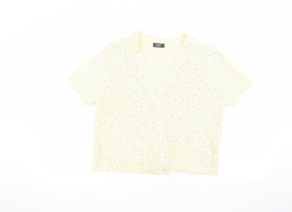 F&F Womens Yellow   Cardigan Jumper Size 16