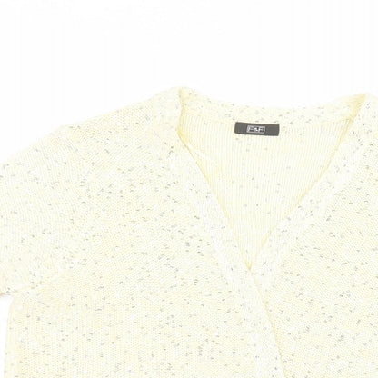 F&F Womens Yellow   Cardigan Jumper Size 16