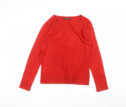 Womens UK Size L ellie louise Red Pullover Jumper