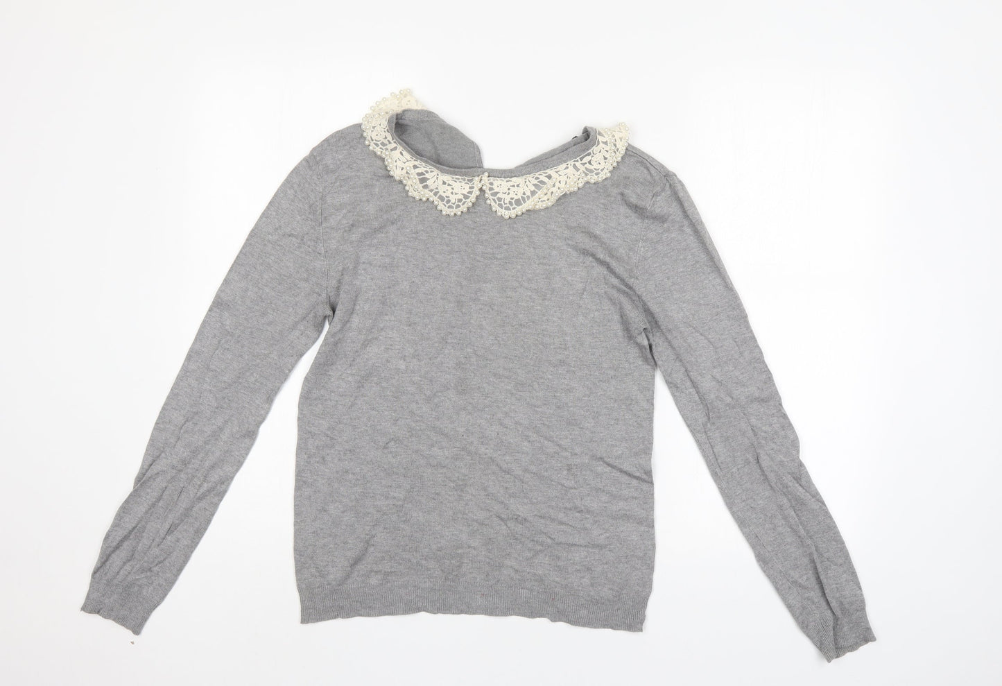Womens UK Size 10 Atmosphere Grey Pullover Jumper