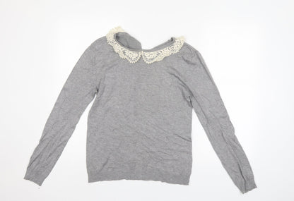 Womens UK Size 10 Atmosphere Grey Pullover Jumper