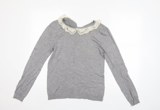 Womens UK Size 10 Atmosphere Grey Pullover Jumper