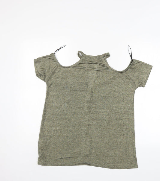 Womens UK Size 8 River Island Green Basic Blouse