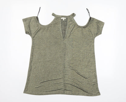 Womens UK Size 8 River Island Green Basic Blouse