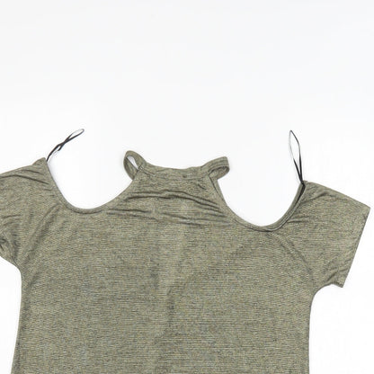 Womens UK Size 8 River Island Green Basic Blouse