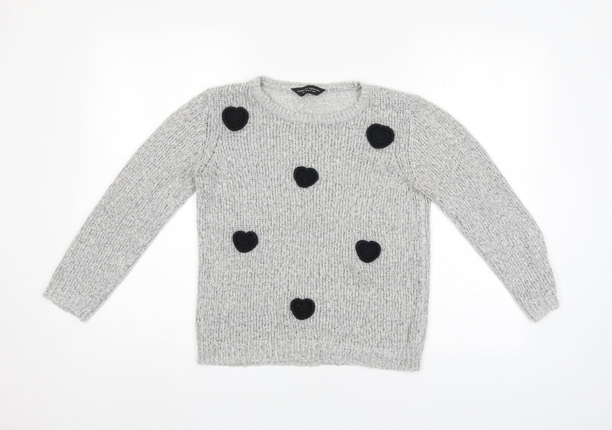 Womens UK Size 8 Dorothy Perkins Grey Pullover Jumper