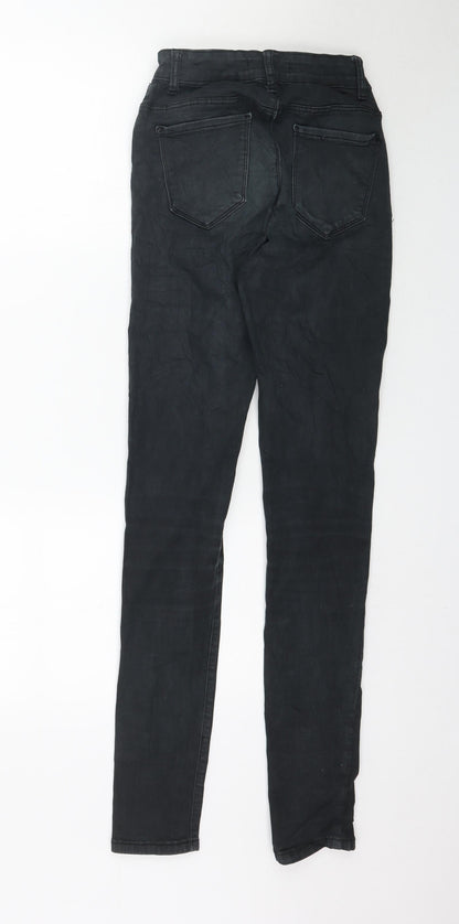 Ds Fashion Womens Black  Denim Skinny Jeans Size 8 L32 in