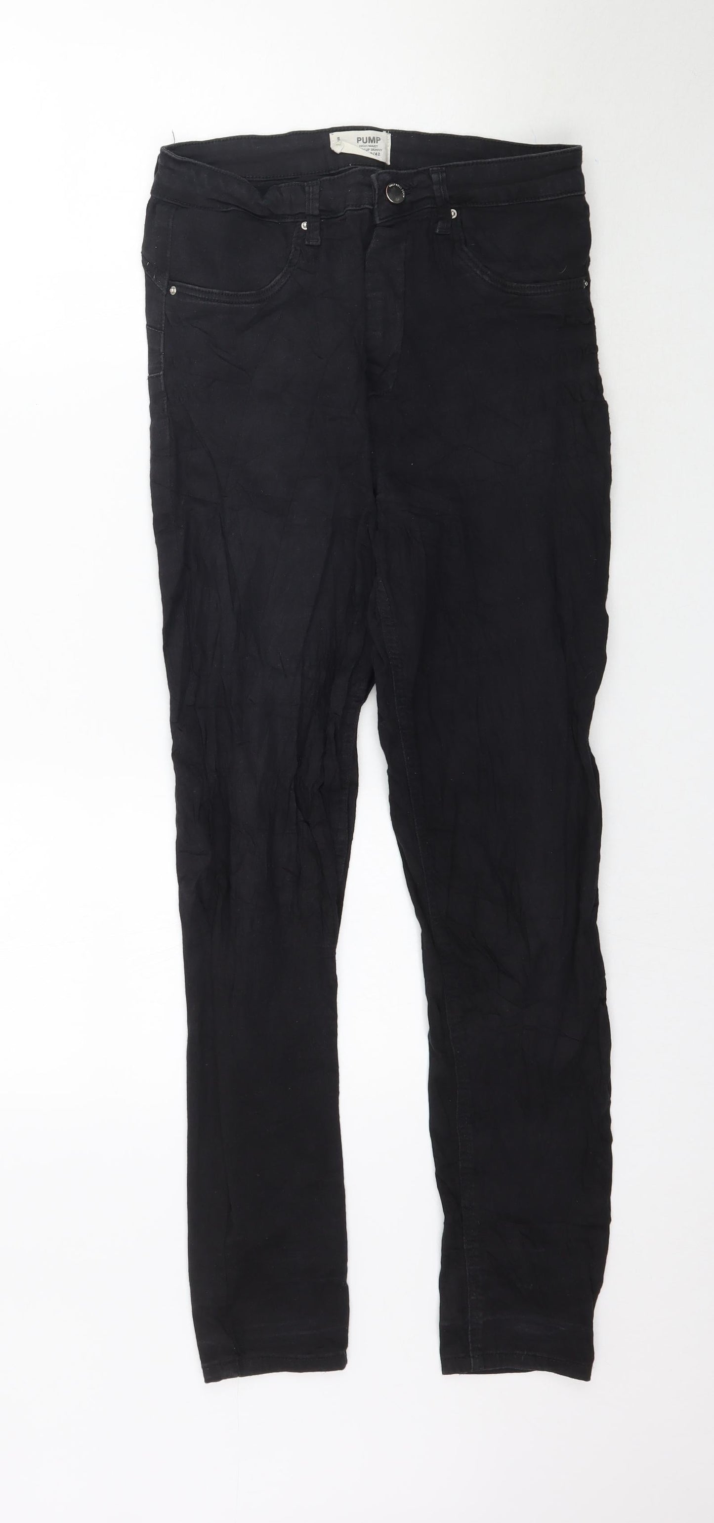 Womens UK Size 12 TALLY WEiJL Regular Fit Skinny Black Jeans