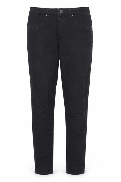 Front view of TALLY WEiJL women’s black denim skinny jeans, size UK 12, 29-inch leg