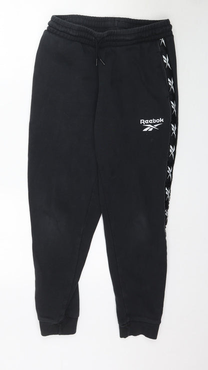 Womens UK Size S Reebok Regular Fit  Black Trousers