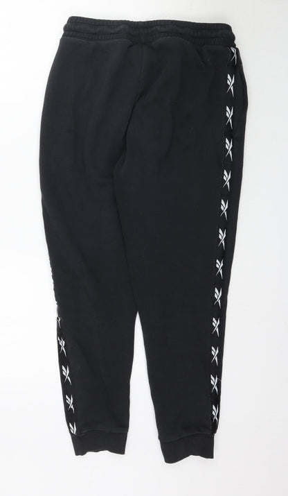 Womens UK Size S Reebok Regular Fit  Black Trousers
