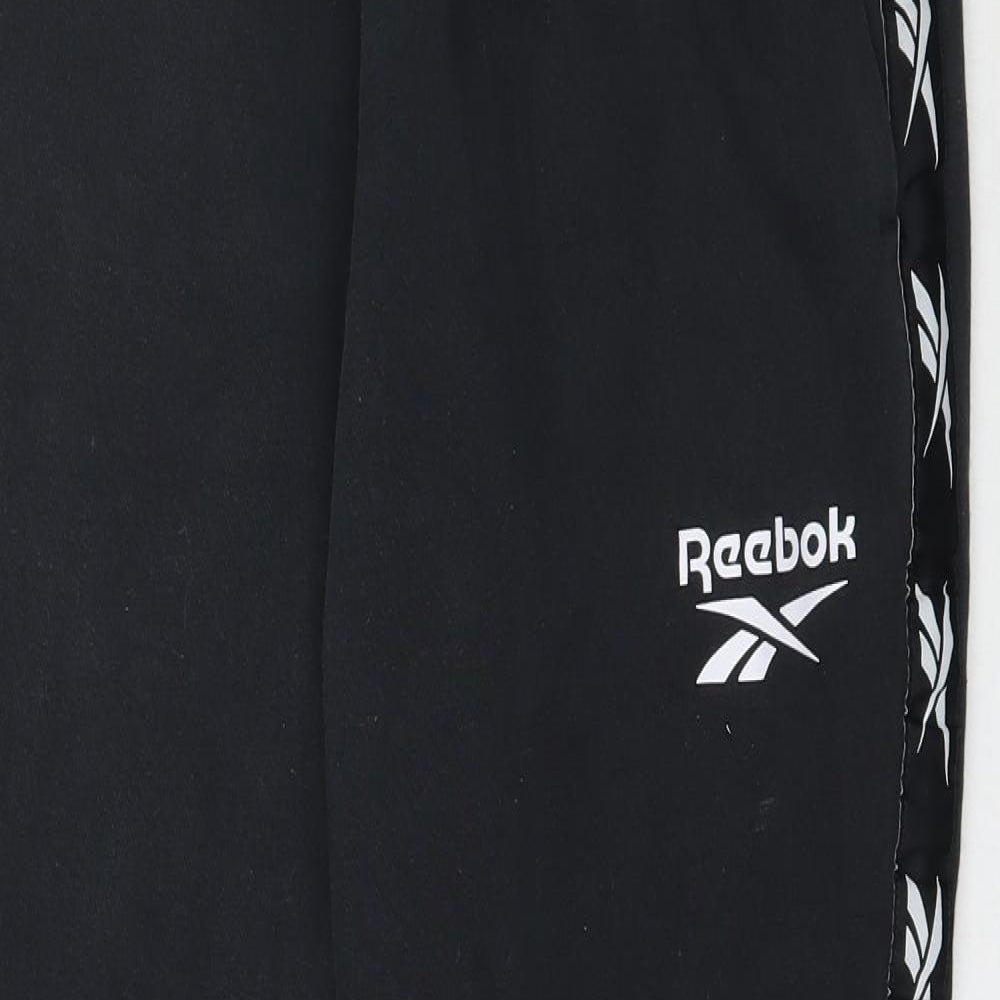 Womens UK Size S Reebok Regular Fit  Black Trousers
