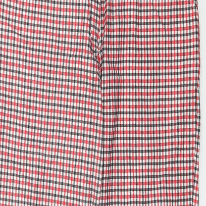 Preworn Womens Red Plaid  Trousers  Size S L24 in