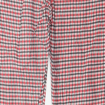 Preworn Womens Red Plaid  Trousers  Size S L24 in
