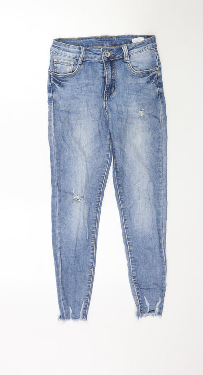 Womens UK Size 27 Preworn Regular Fit Skinny Blue Jeans