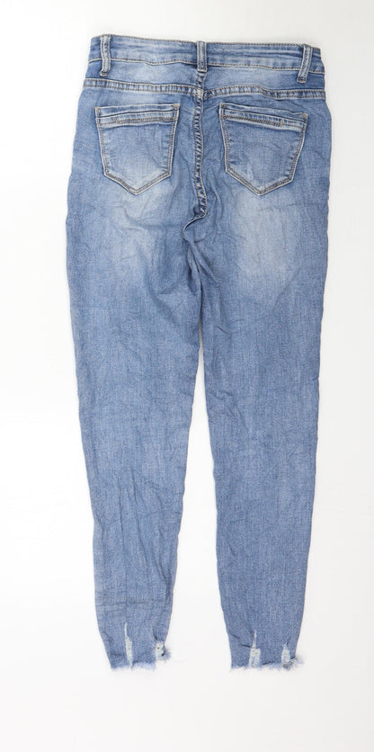 Womens UK Size 27 Preworn Regular Fit Skinny Blue Jeans