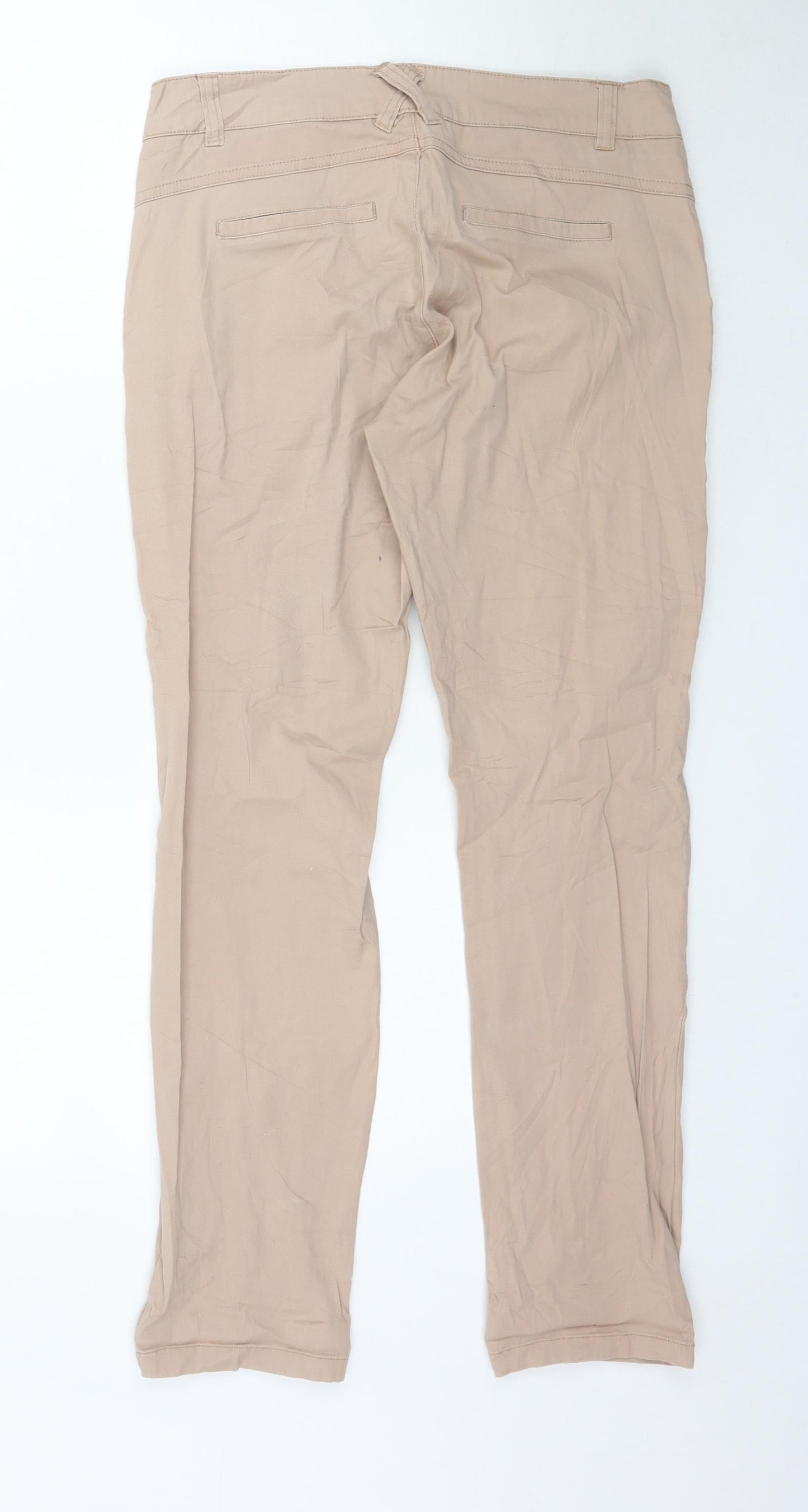 Rue Paris Womens Beige   Straight Jeans Size 8 L30 in
