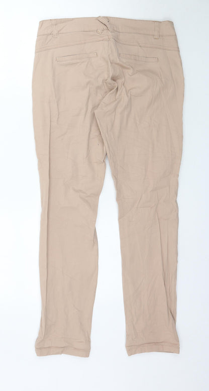 Rue Paris Womens Beige   Straight Jeans Size 8 L30 in