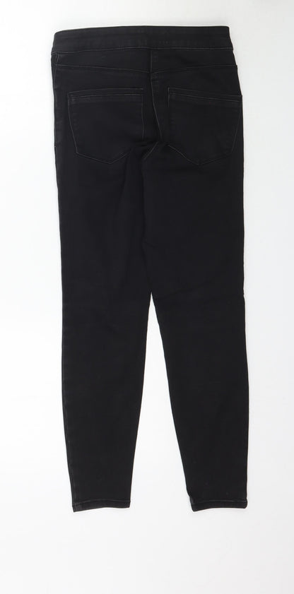 Matalan Womens Black  Denim Skinny Jeans Size 8 L25 in