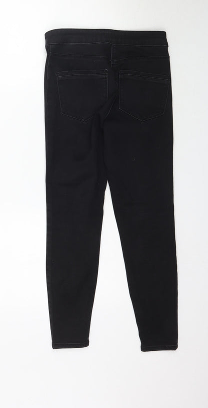 Womens UK Size 8 Papaya Regular Fit Skinny Black Jeans