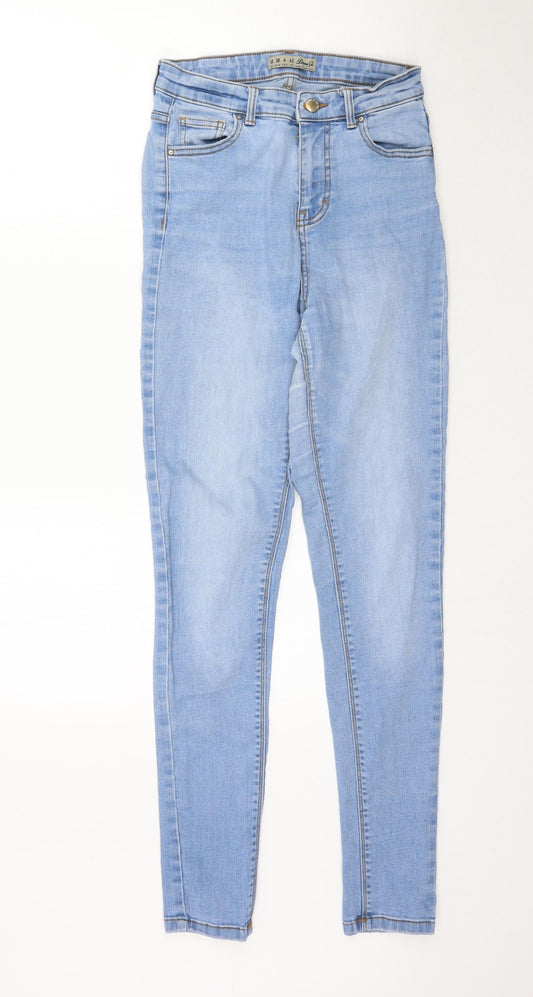 Denim Co. Womens Blue  Denim Skinny Jeans Size 10 L31 in