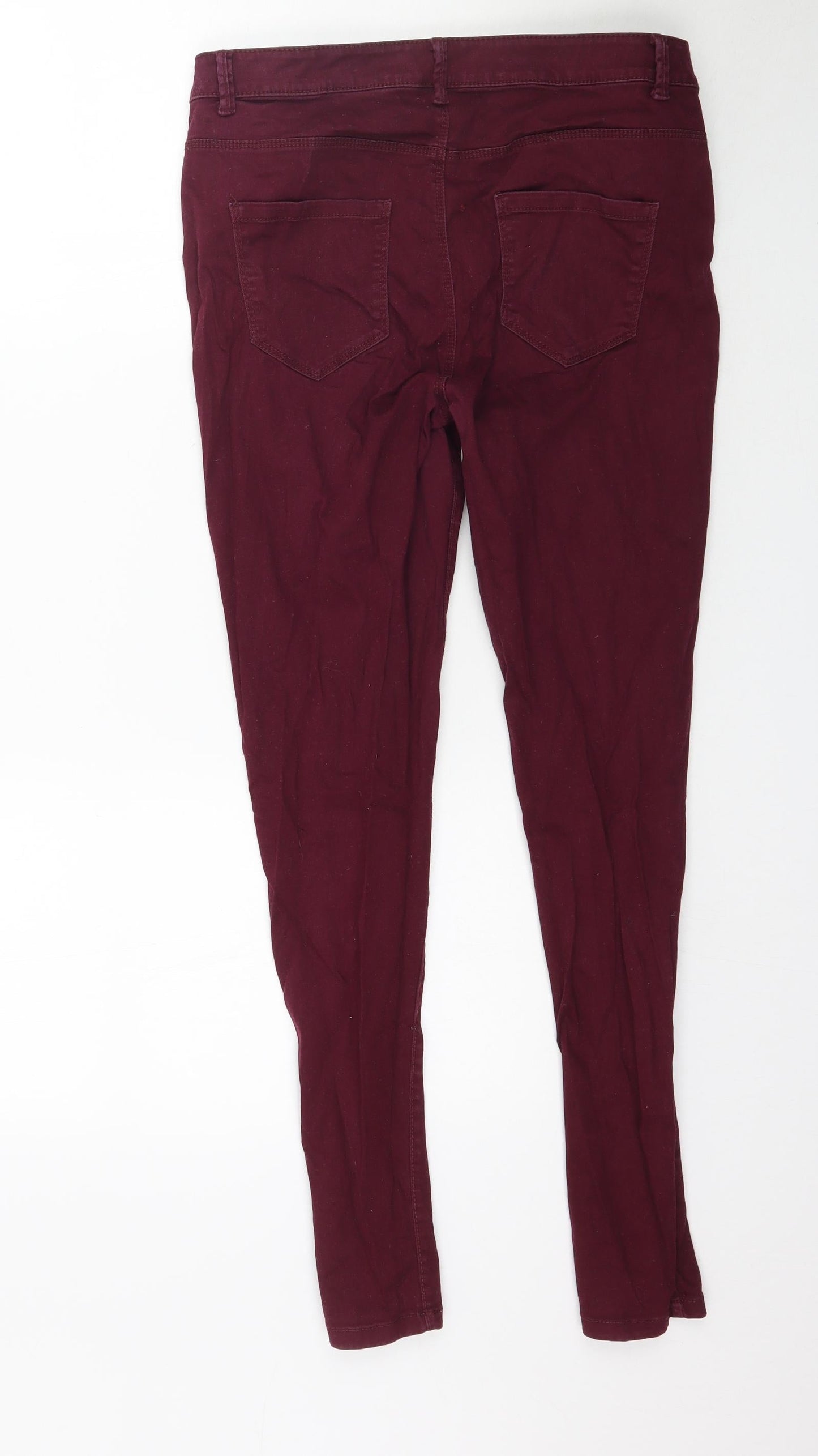 Denim Co. Womens Purple  Denim Skinny Jeans Size 10 L29 in