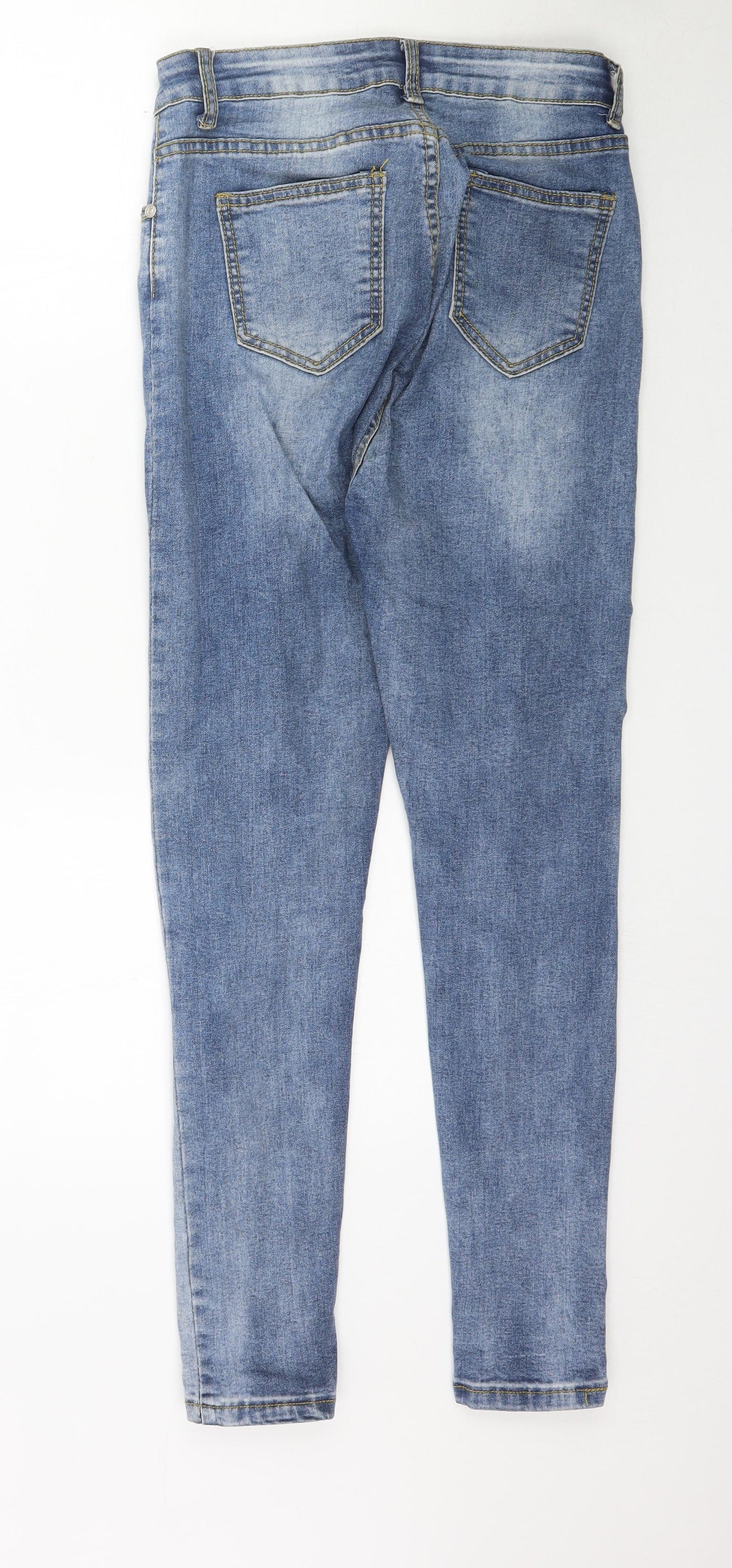 Womens UK Size 12 Denim Wise Regular Fit Skinny Blue Jeans