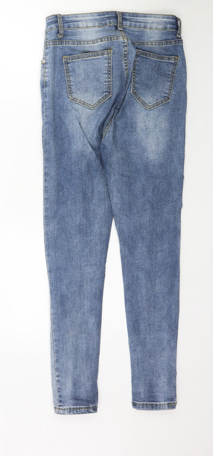 Womens UK Size 12 Denim Wise Regular Fit Skinny Blue Jeans