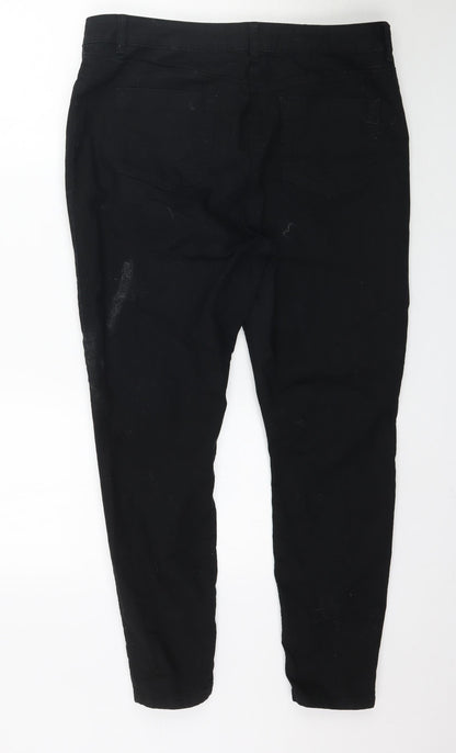 /Denim Womens Black  Denim Skinny Jeans Size 16 L27 in