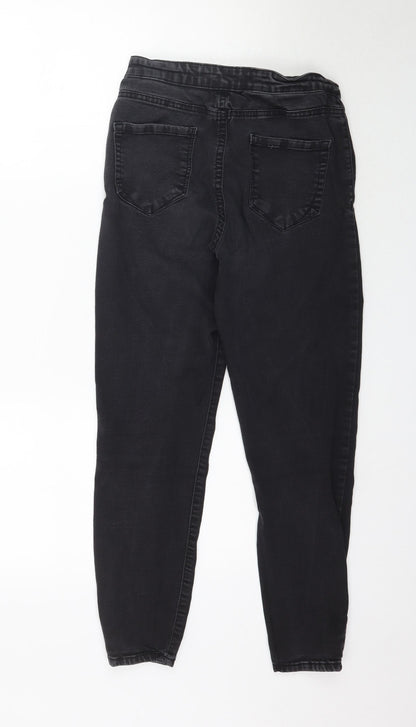 Denim Co Womens Black  Denim Tapered Jeans Size 10 L26 in