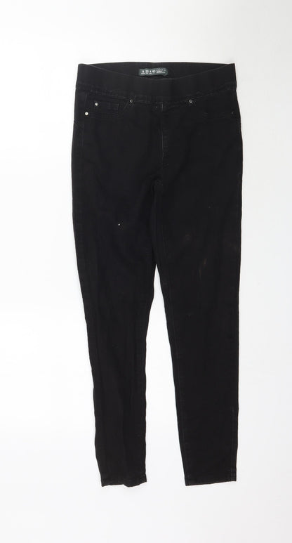 Denim & Co. Womens Black  Denim Skinny Jeans Size 8 L27 in