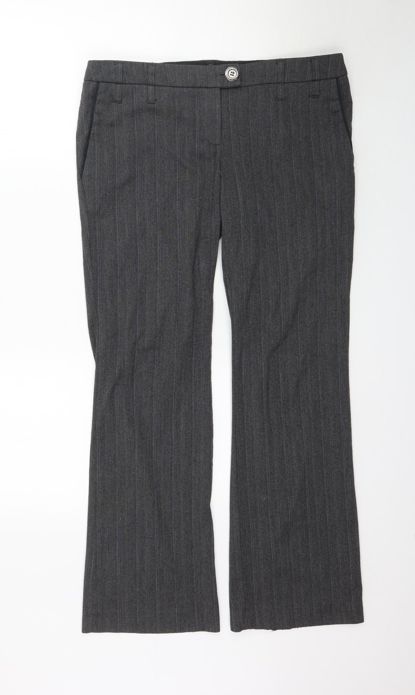 Womens UK Size 14 River Island Regular Fit  Grey Trousers