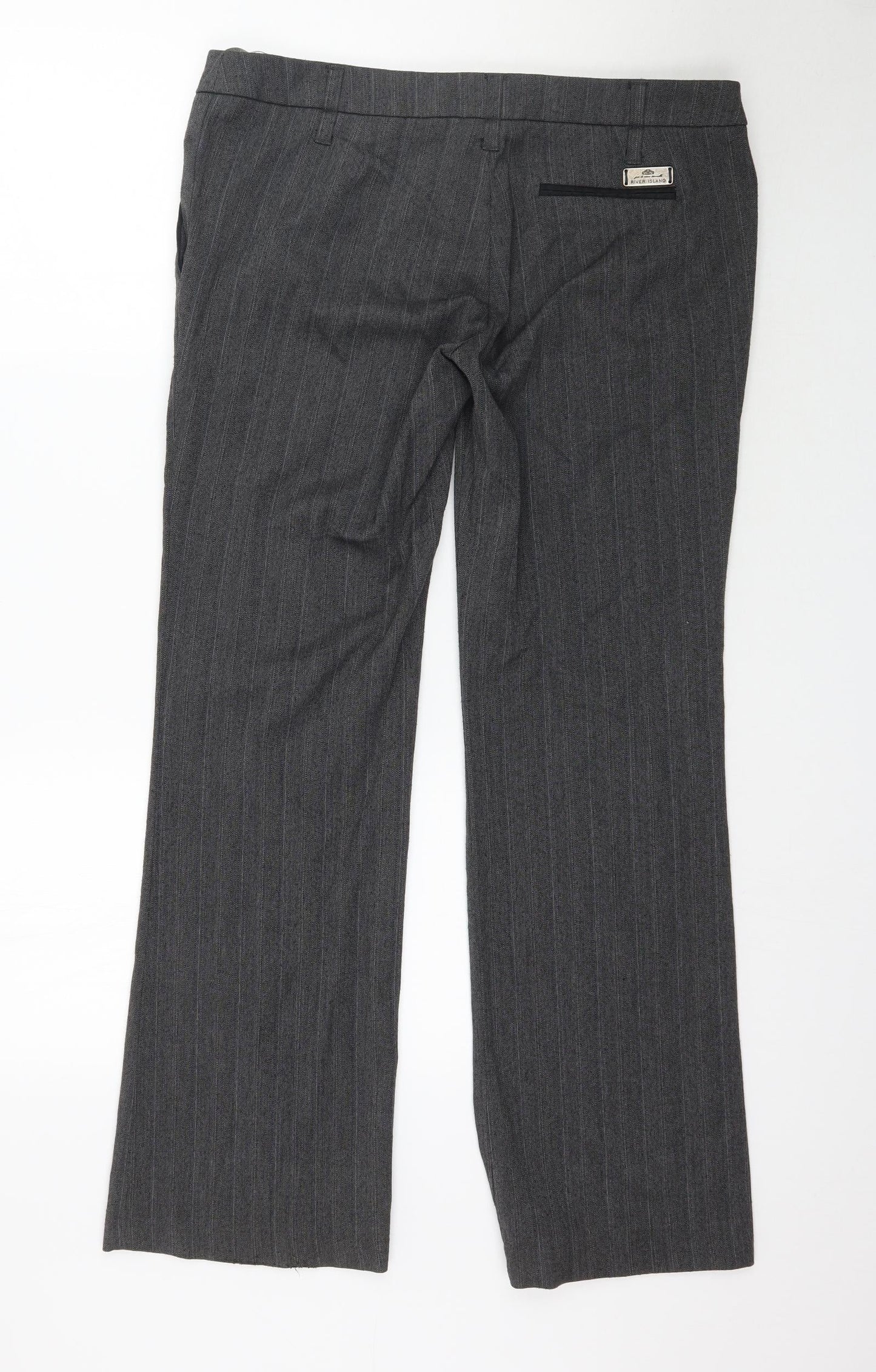 Womens UK Size 14 River Island Regular Fit  Grey Trousers