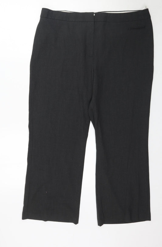 Womens UK Size 18 Marks and Spencer Regular Fit  Grey Trousers