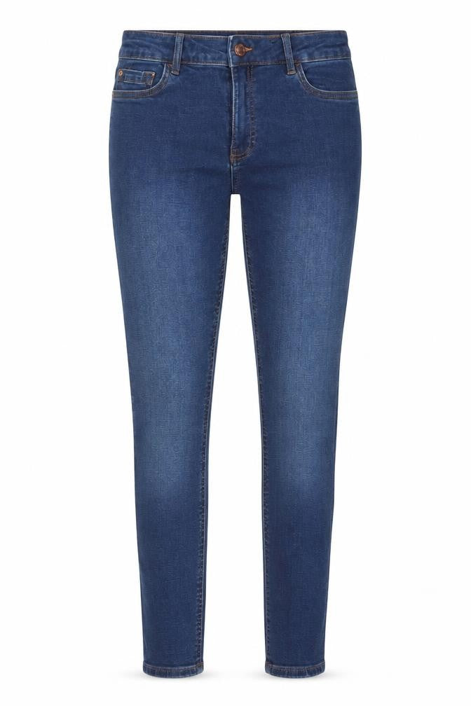 Front view of 365 Denim women’s blue denim skinny jeans, size UK 10, 26-inch leg