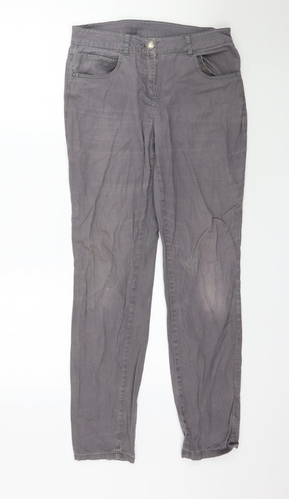 Womens UK Size 8 Wallis Regular Fit Skinny Grey Jeans