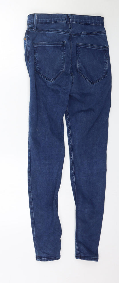 River Island Womens Blue  Denim Skinny Jeans Size 6 L28 in