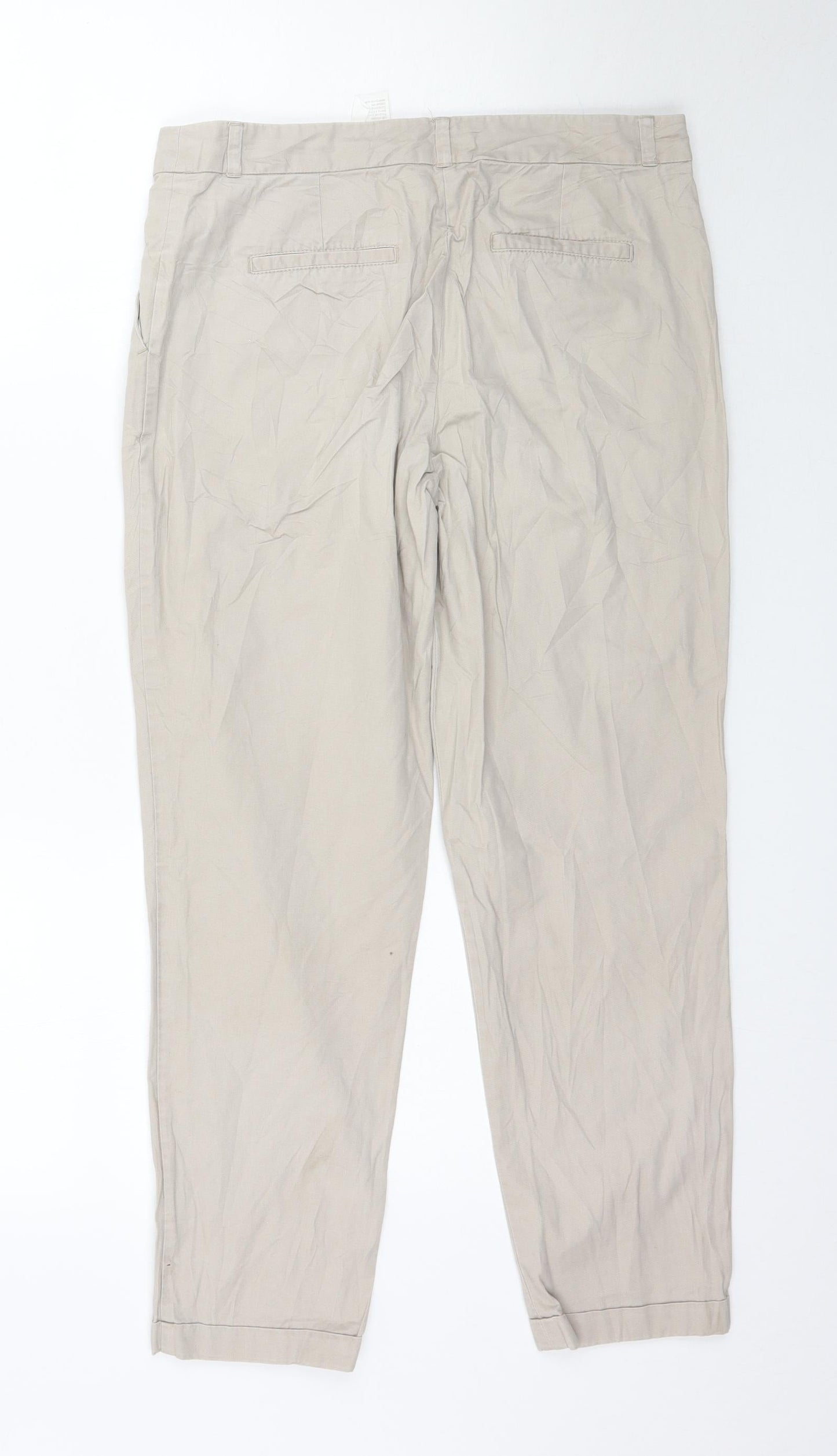Camaieu Womens Beige   Trousers  Size M L25 in