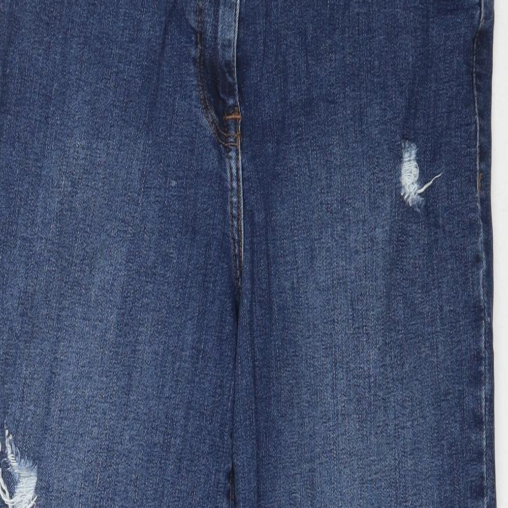Womens UK Size 10 Papaya Regular Fit Skinny Blue Jeans