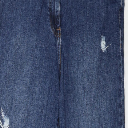 Womens UK Size 10 Papaya Regular Fit Skinny Blue Jeans